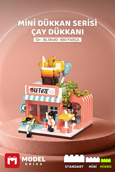 Balody Mini Shop Series Tea Shop Building Block Set 650 Pieces