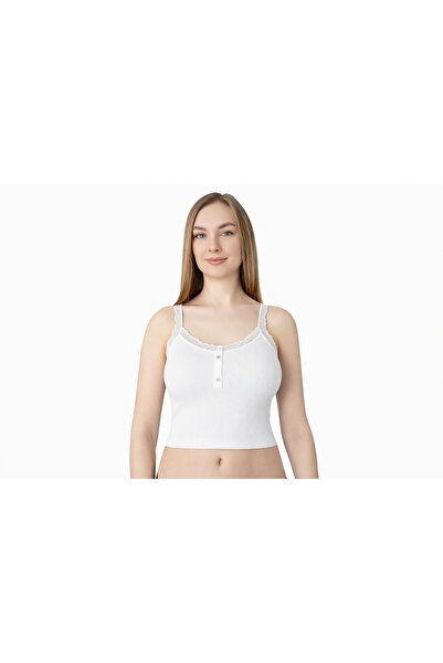 CANSUR Women's Lace Camisole Crop Tank Top - Cotton Set with Advantageous 2-P...