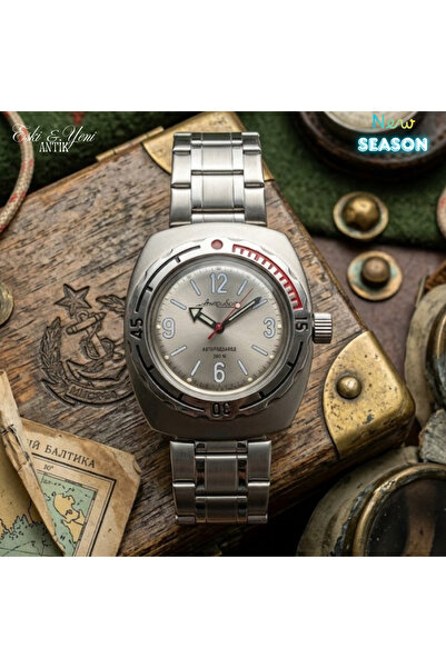 ESKİ YENİ ANTİK Vostok Komandirskie New Season Beige Dial 31 Jewels Automatic...