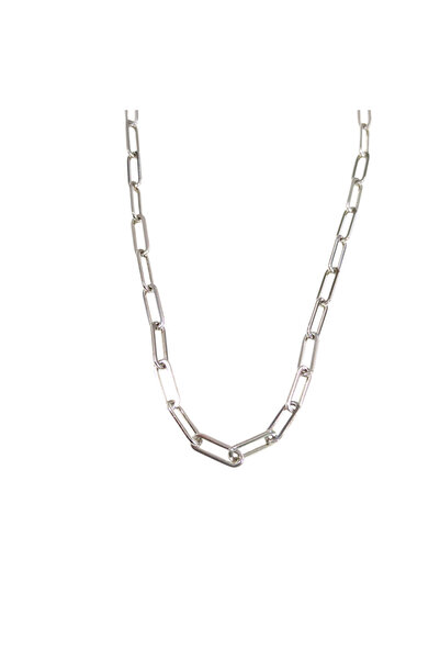 Güler Yüzlü Silver Xuping 5 mm Attachment Necklace 45+5 cm White