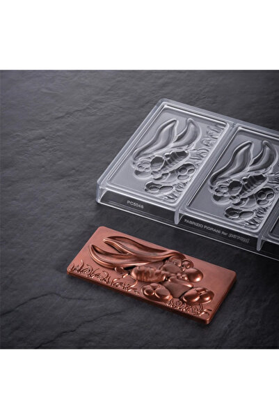 Pavoni Easter Bunny by Fabrizio Fiorani polycarbonate chocolate tablet mold, ...