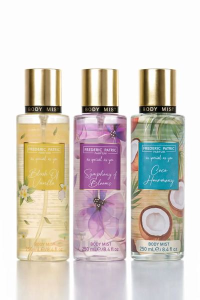 Frederic Patric Комплект спрей за тяло 3 х 250 мл – Колекция Ванилия, Флоралн...