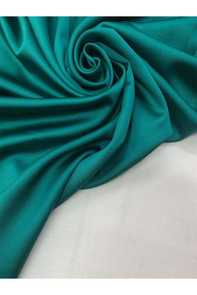 Yiğit Kumaş Emerald Green Acetate Satin Fabric - Silky Textured and Flowing