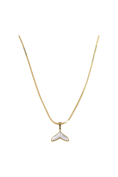 Güler Yüzlü Silver Steel Tail Necklace Gold 40+5 cm