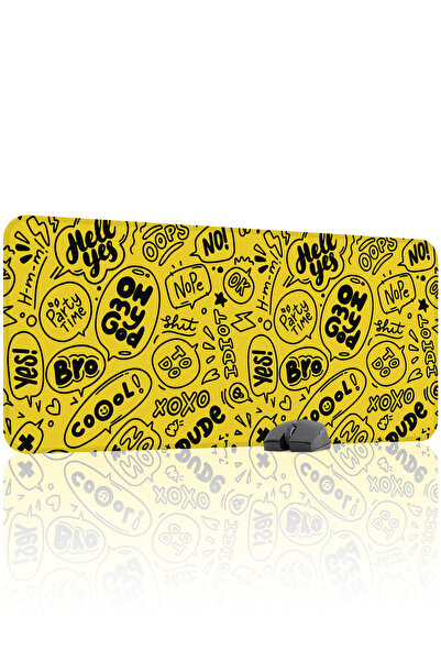 mousepad bastir لوحة ماوس ألعاب مطاطية مخيطة ومضادة للانزلاق V1 - 90x40 XXL ل...