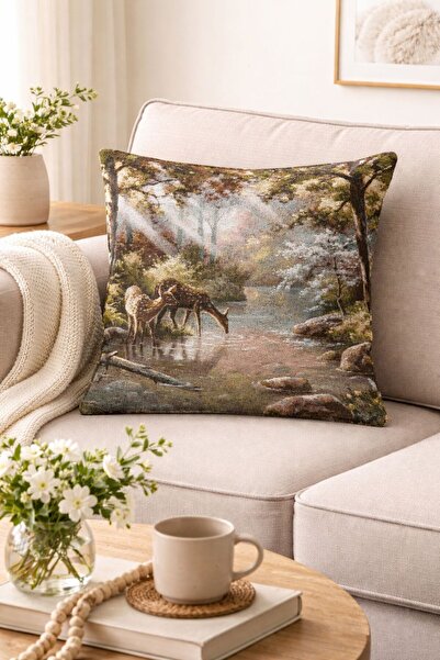 Yeshome Collection Carla Loren-14 Față de pernă decorativă cu model reversibi...