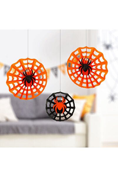 OEM Halloween decoration - spider web set - paper - 30/40 cm - 3 pcs / pack
