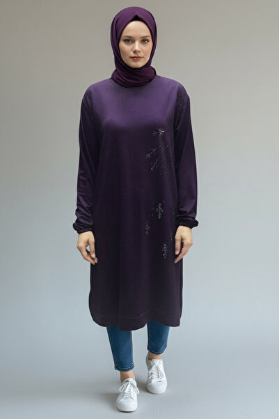 ECE GİYİM ΓΥΝΑΙΚΕΙΟ ΤΟΥΝΙΚ ΜΕ ΠΕΤΡΙΝΟ ΣΧΕΔΙΟ ΣΤΟ ΜΠΡΟΣΤΙΝΟ ΜΕΡΟΣ, ΕΛΑΣΤΙΚΟ ΤΕ...