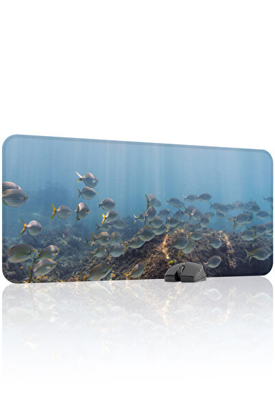 mousepad bastir لوحة ماوس ألعاب مطاطية مخيطة ومضادة للانزلاق تحت الماء V5 - 9...