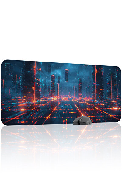 mousepad bastir لوحة ماوس ألعاب مطاطية مخيطة مانعة للانزلاق بتصميم مستقبلي V3...