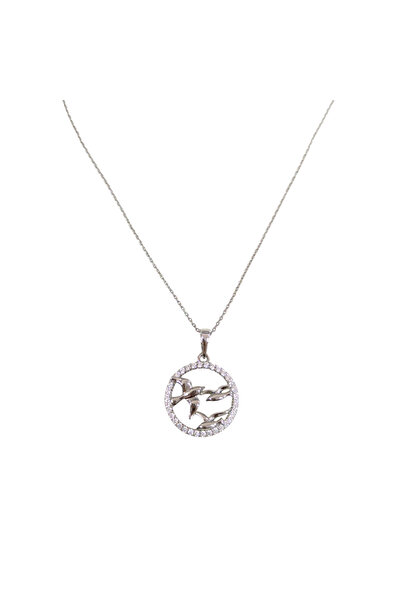 Güler Yüzlü Silver Xuping 20 mm Round Seagull Necklace 45+5 cm Gold