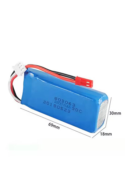 Efcell Lityum Polimer Pil 3.7V 2500mAh Çok Amaçlı Soketli Batarya 803063