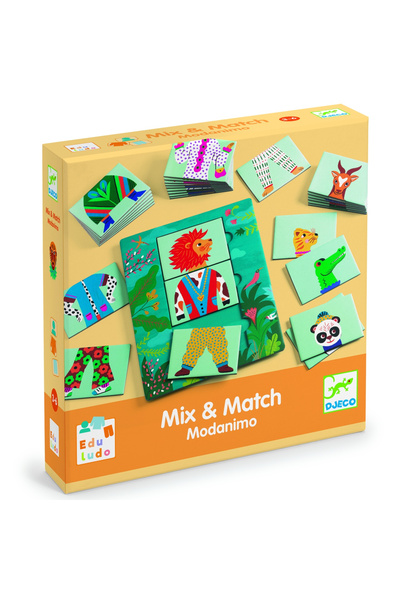 djeco Jocul Eduludo Mix & Match de la Modanimo