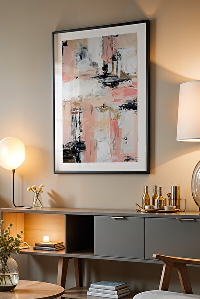 no77decor Soft Harmony Masă din lemn cu cadru negru, dintr-o singură bucată
