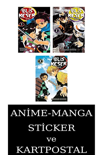 Gerekli Şeyler Yayıncılık İblis Keser 1-2-3 Manga Seti (3 KİTAP) / Demon Slay...