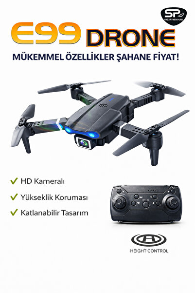 Spech Power Drone Katlanabilir, HD Kameralı Akıllı Drone Uzaktan Kumandalı Ko...