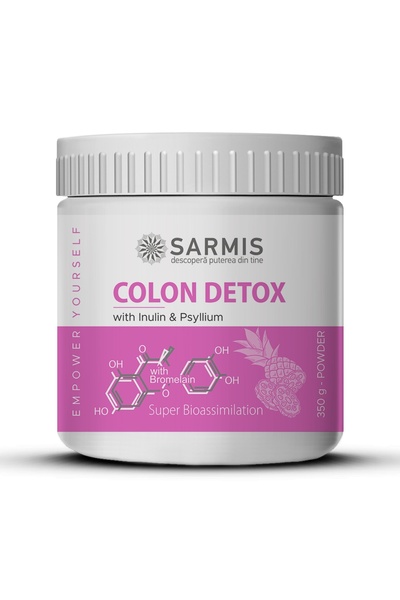 Sarmis Evolution Colon Detox cu Bromelaina - pulbere - 300 g | Supliment pent...