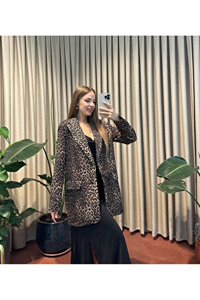 KÜBRA Leopar blazer ceket