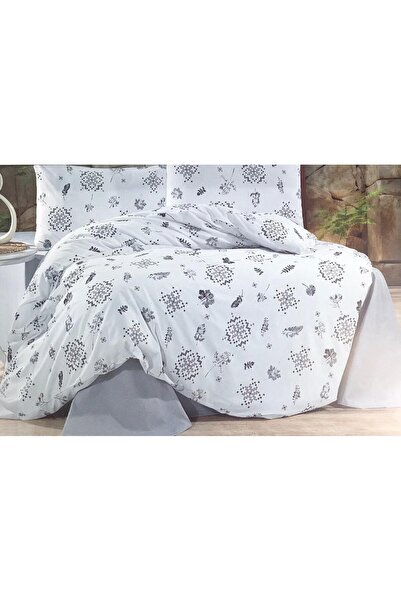 ROYAM Golden Home Cotton Double Boxed Duvet Cover Set Menor Gray