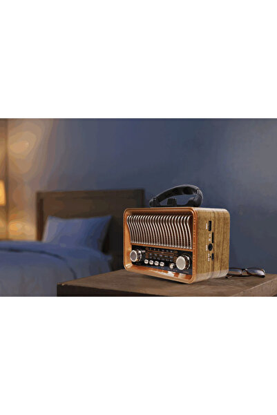 inteknoloji M-1232bt Taşınabilir 3 Bantlı AM FM SW Radyo, TF Kart ve MP3 Çalar, Şarj Edilebilir Hoparlörler,