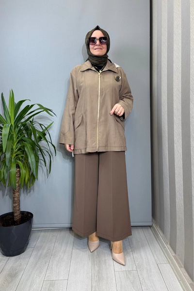 Ghisa Hedgehog Accessory Detailed Jacket Mink 3610C3299