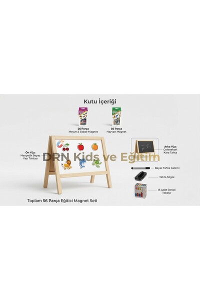 DRNKİDSVEEĞİTİM drn kids ve eğitim çift taraflı manyetik özellikli küçük boy ...