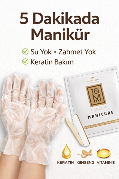 GROVİNG JEL Susuz Manikür Eldiveni Seti – Keratin & Vitamin E El Bakımı | Tör...
