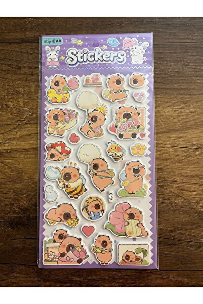 gülümse gel Capybara Sticker Set Kapibara Sticker Etiket