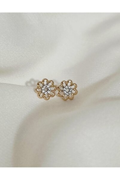 İNİTİUM Xuping Jewelry Minimal Zirkon Taşlı Küçük Küpe