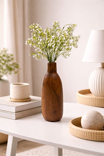 Parla UZUN SİLİNDİR VAZO AHŞAP