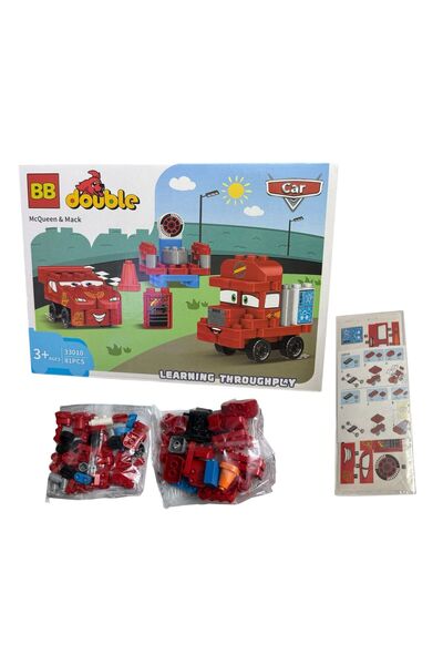 ADIRI SHOP Set Construcție Interactiv mașină roșie inspirată din desene anima...