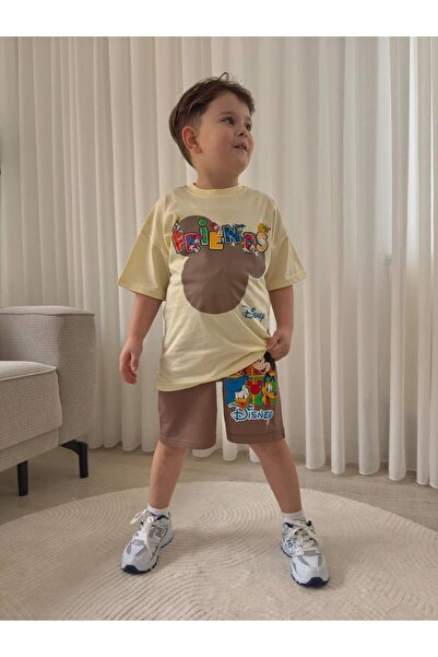 NURTOPU Set pentru băieți, pantaloni scurți și bluză, set de vară, cu mânecă ...