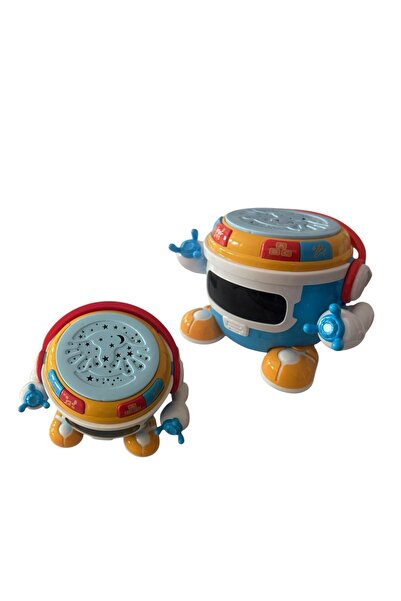 ADIRI SHOP Tobă Muzicală Interactivă pentru Copii cu Lumini, Roz și Roșu– Rob...