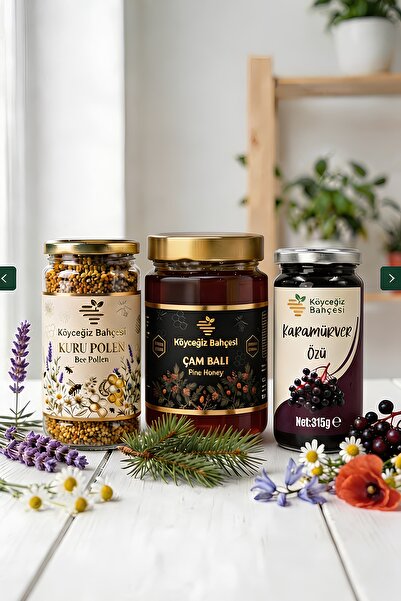 Köyceğiz Bahçesi Çam Balı 850g, Kuru Polen 300g, Karamürver Özü 315g 3'lü Paket