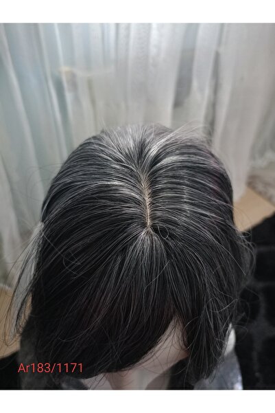NATUREL peruk sıyah beyaz tepelik