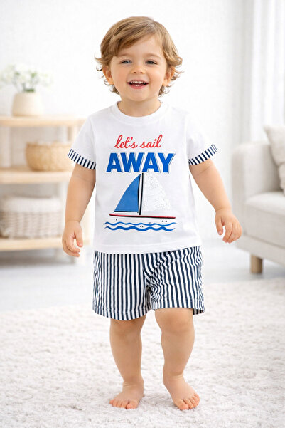 Melodikids Set de vară pentru băieți din bumbac