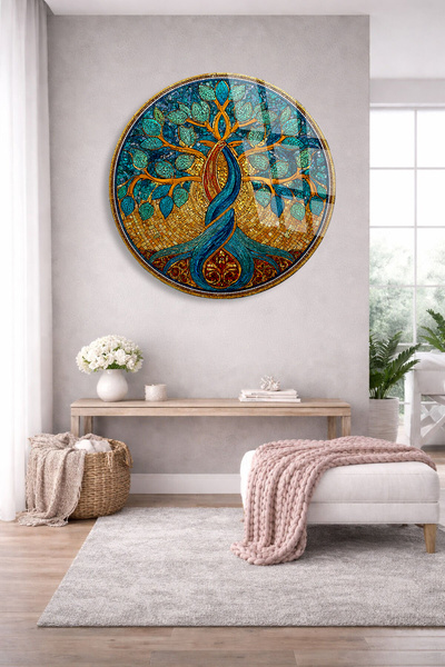 TAULART MĂRIMEA PENTRU MASA DIN STICLA ROTUNDA INTRACTABILĂ – DESIGN ARTISTIC...