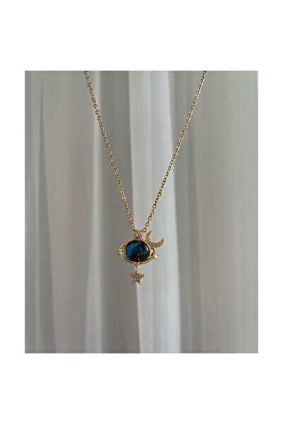 Prosperity Star Satürn Gezegen Kolye