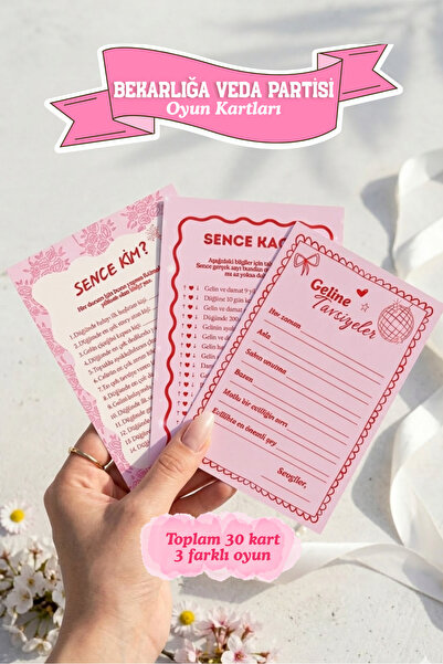 Funzee Bekarlığa Veda Oyun Kartları Seti 3 - Bride to Be Oyunları - 10 Kişili...