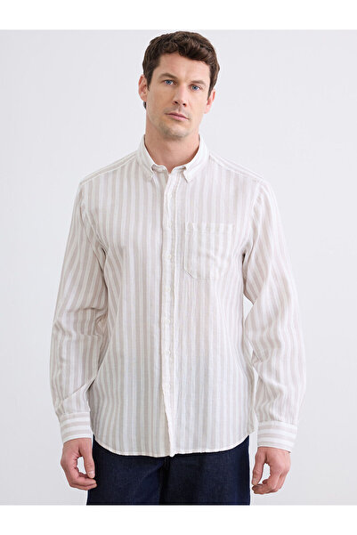 LC Waikiki Ozmarka New Season Regular Fit Striped Dobby Men's Shirt
