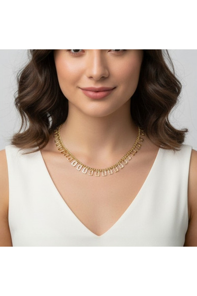 FARA Σπάνιο κολιέ γεμάτο γεωμετρική κομψότητα