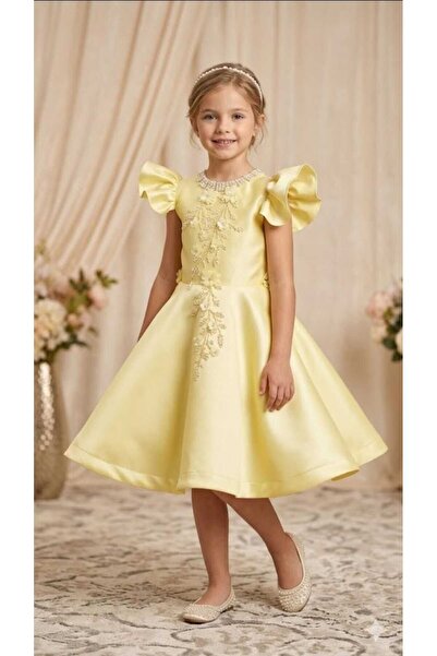 Marllow فستان بناتي دبل كلوش جميل جدا