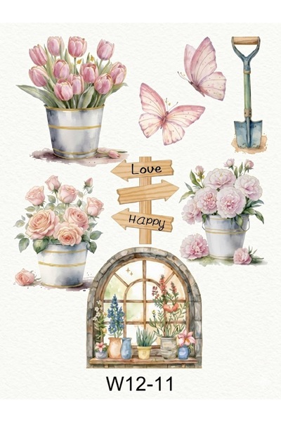 OEM 3D Decorative Wall Sticker with Multicolored Potted Plants, with Colorful...