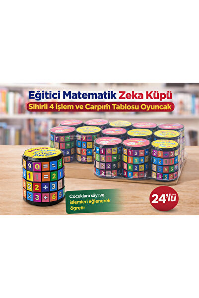 KAR TANESİ Eğitici Matematik Zeka Küpü 24’lü Set 4 İşlem Oyunu Okul ve Doğum ...
