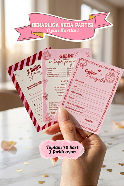 Funzee Bekarlığa Veda Oyun Kartları Seti 2 - Bride to Be Oyunları - 10 Kişili...