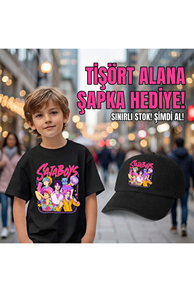 barsdepo Set tricou imprimat SajaBoys cu cadou PĂLĂRIE |   Calitate PREMIUM
