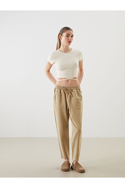 LC Waikiki Özmarka New Season Elastic Waist Carrot Cut Women's Trousers