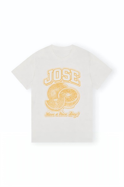 Jose Clothing Oversize Cut Short Sleeve Printed T-Shirt
