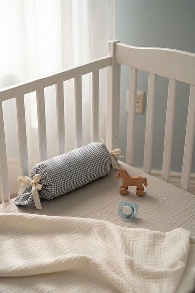 Pötikareli Baby and Kids Room Decorative Cylinder Pillow - 100% Cotton Sponge Filled 15x30