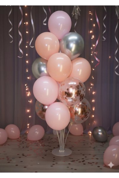 ATAKENT PARTİ Balloon Decoration Stand 100 Cm, Party Birthday Decoration Stand, Balloon Stand for 13 Balloons